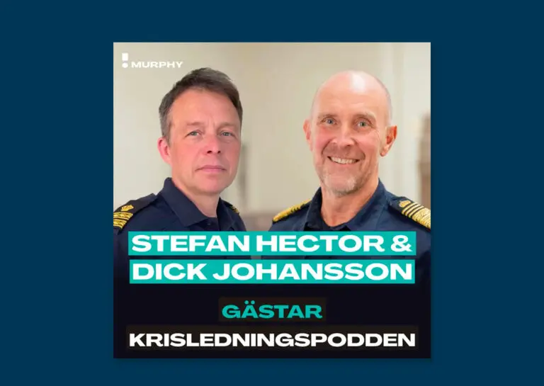 Stefan Hector och Dick Johansson omslag krisledningspodden avsnitt 87