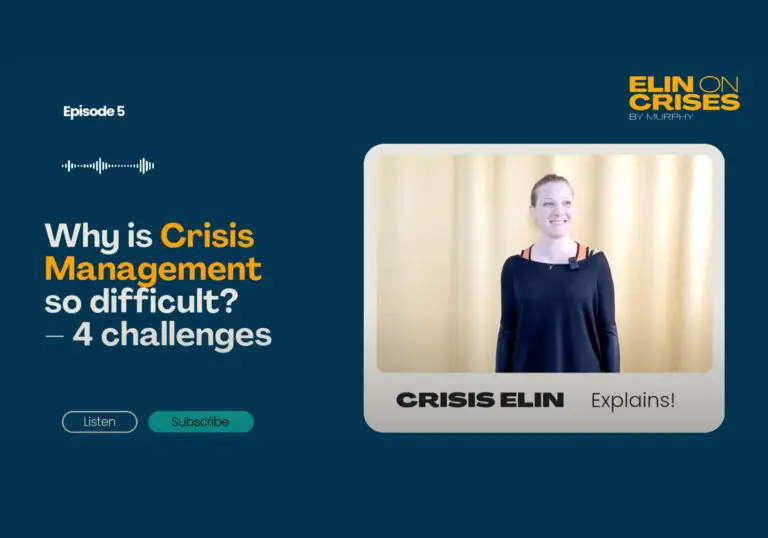 Elin on Crises why crisis management might be difficult