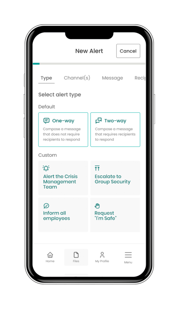 Alert mobile app crisis management communication
