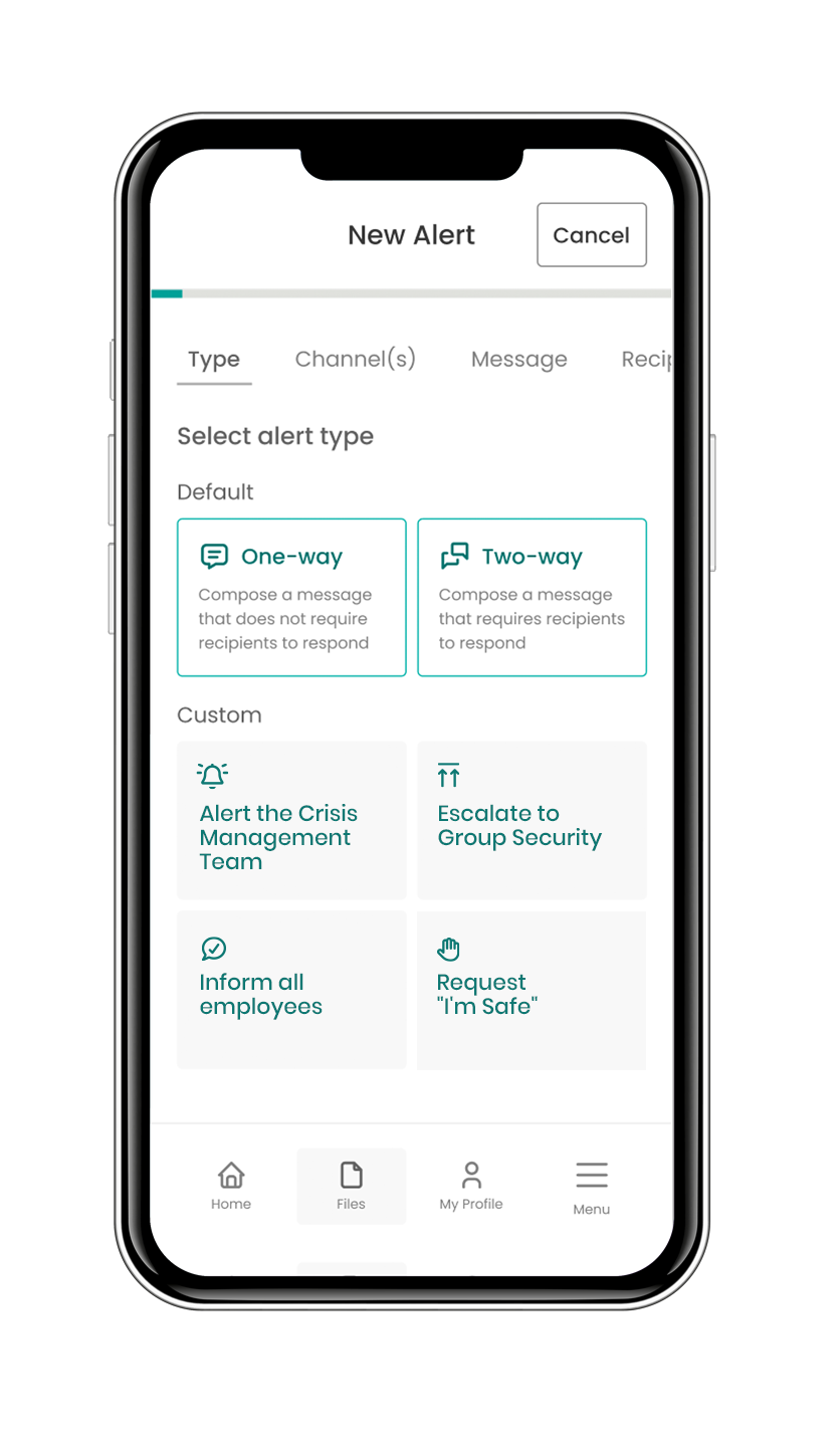 Alert mobile app crisis management communication